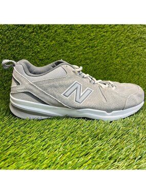 New Balance 608v5 Team Away Gray Mens Size 9.5‎ Athletic Running Shoes Sneakers